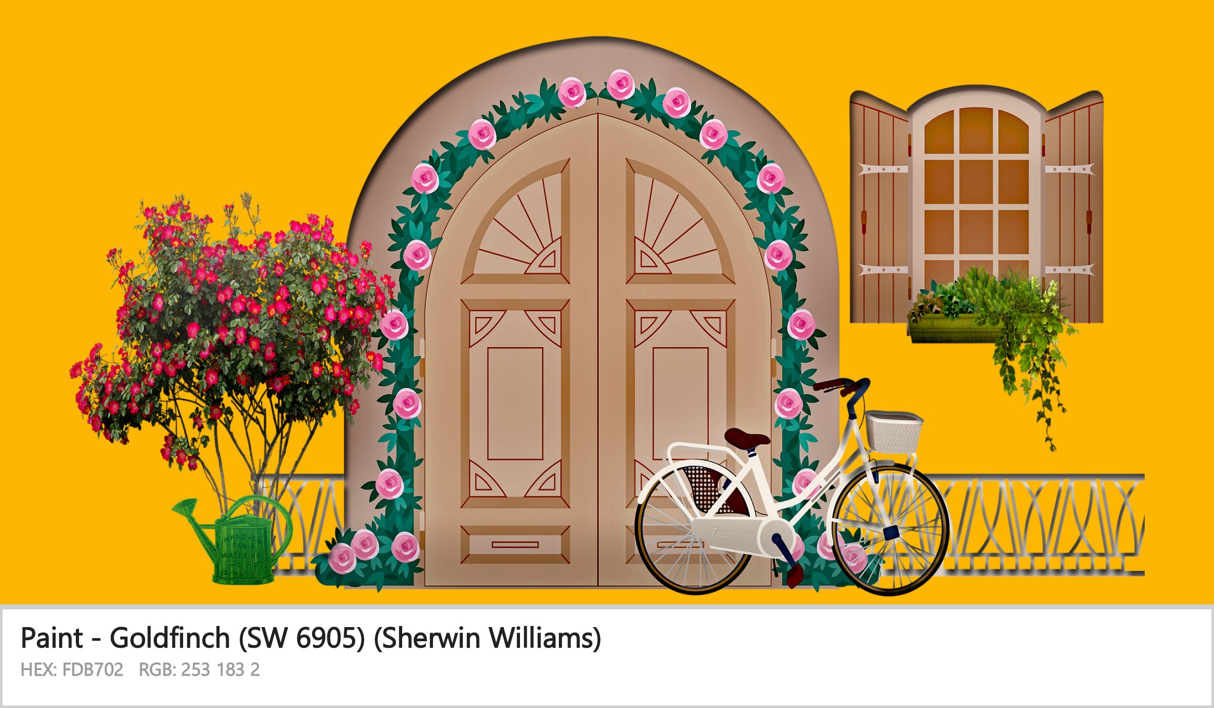 Sherwin Williams Goldfinch (SW 6905) Paint color codes, similar paints