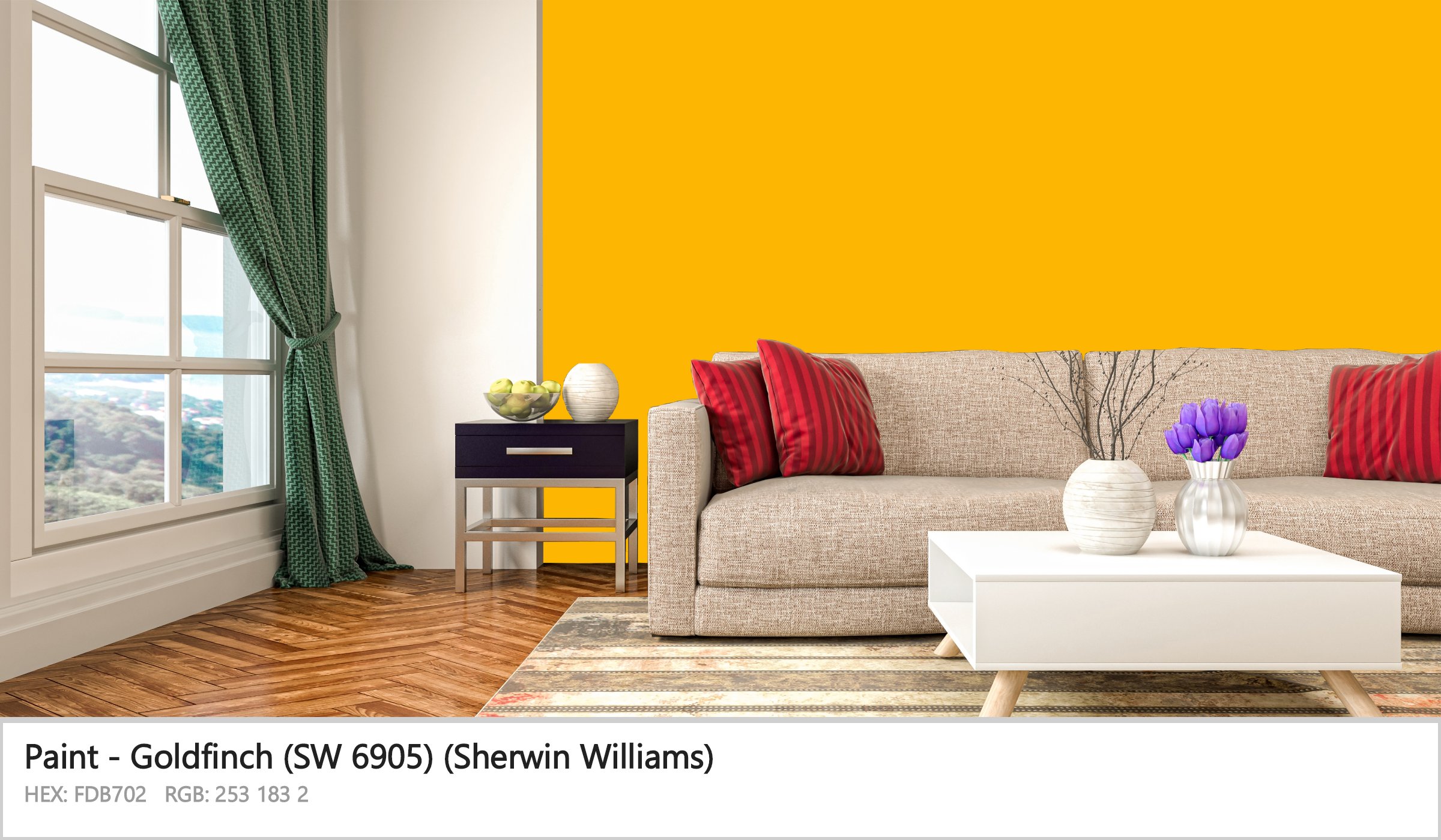 Sherwin Williams Goldfinch (SW 6905) Paint color codes, similar paints