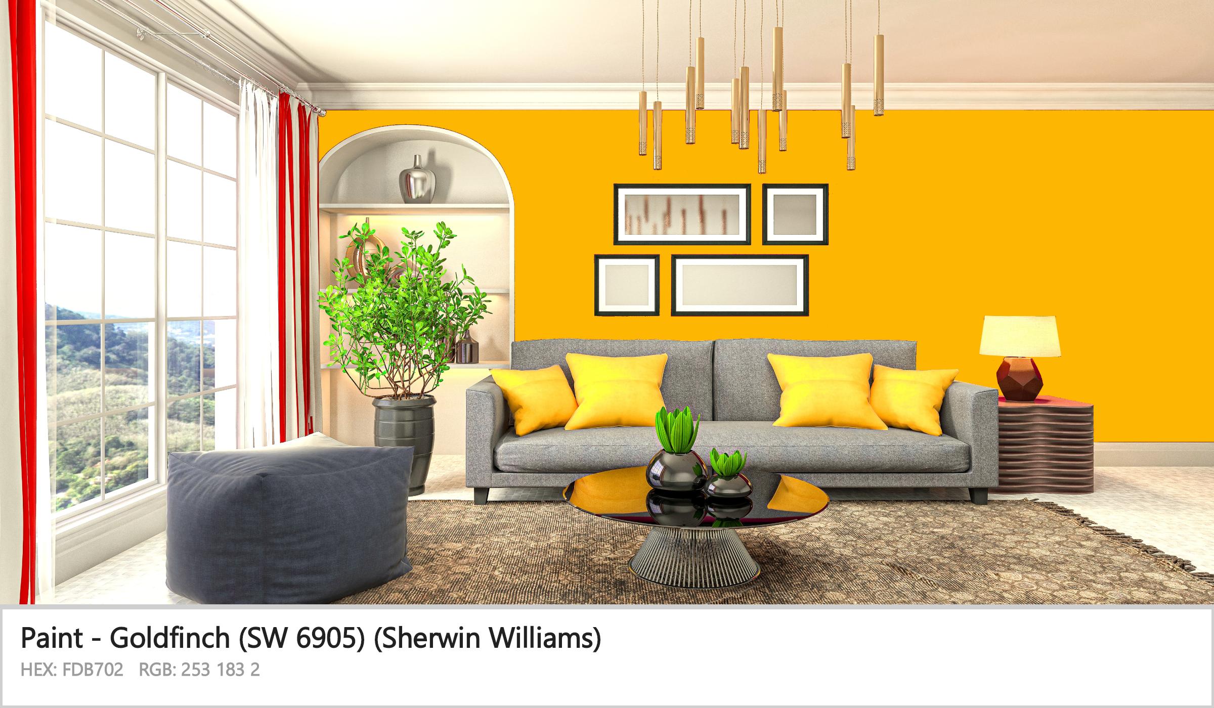 Sherwin Williams Goldfinch (SW 6905) Paint color codes, similar paints