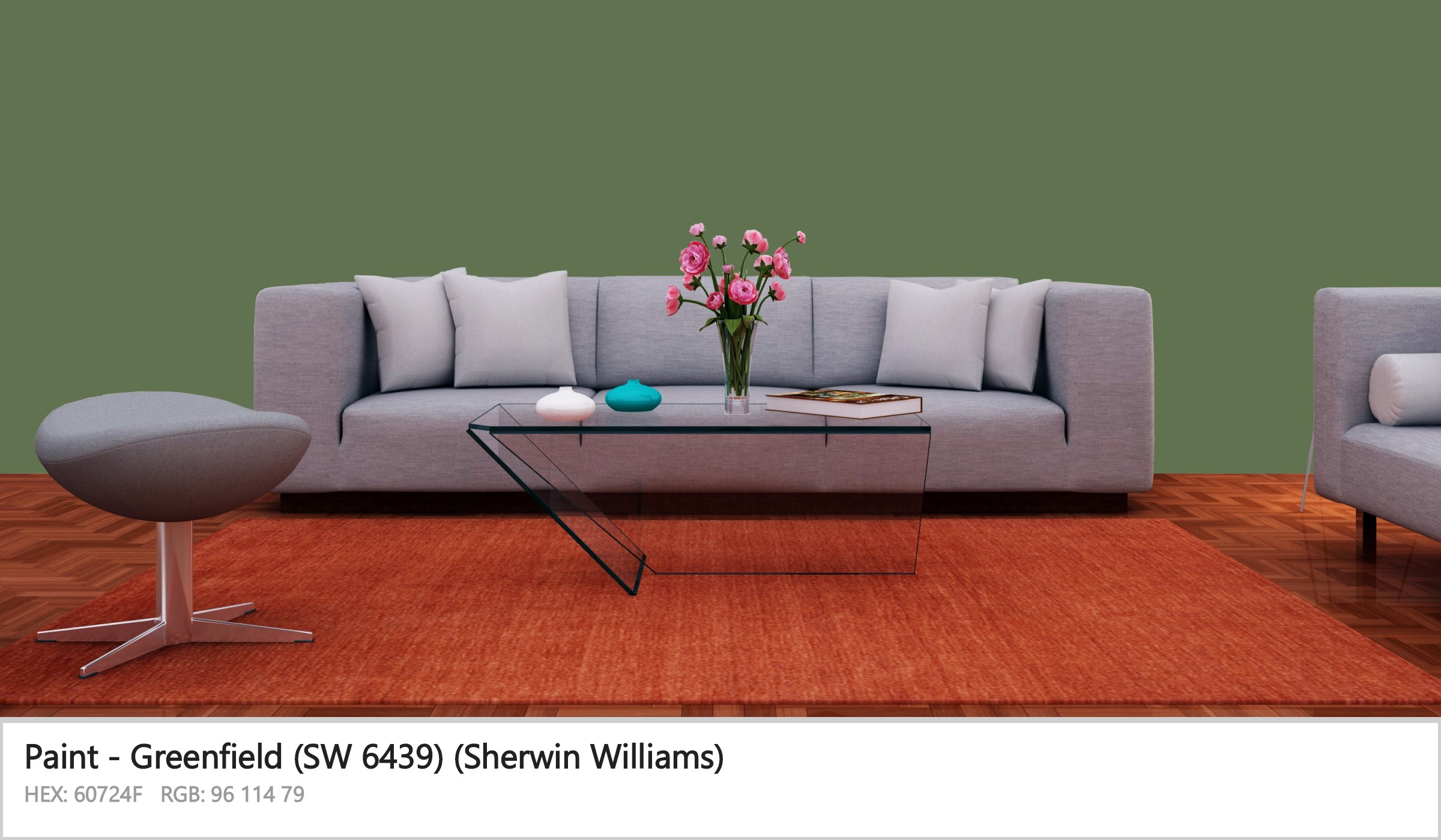 Sherwin Williams Greenfield (SW 6439) Paint color codes, similar paints and colors