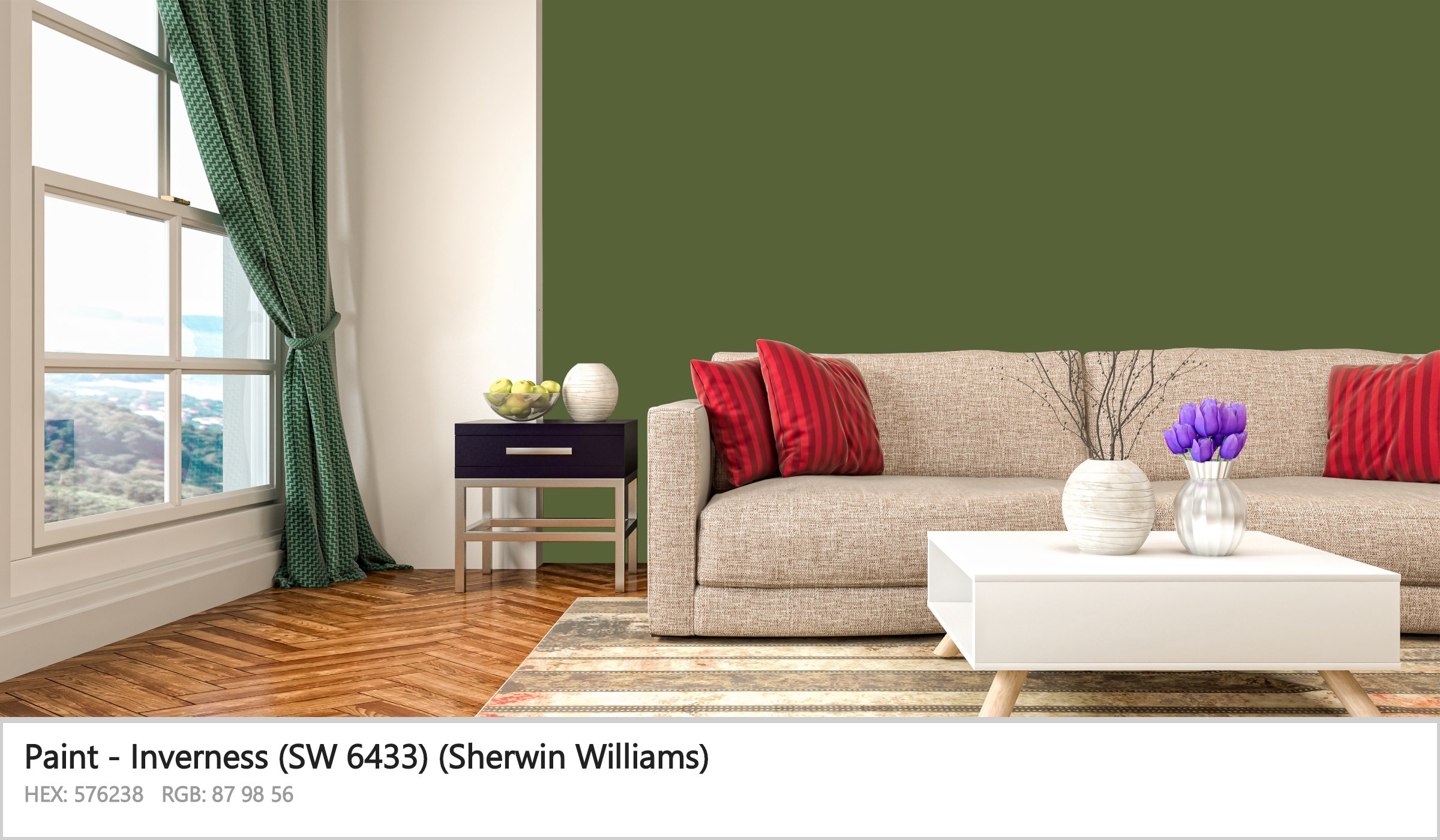 Sherwin Williams Inverness (SW 6433) Paint color codes, similar paints