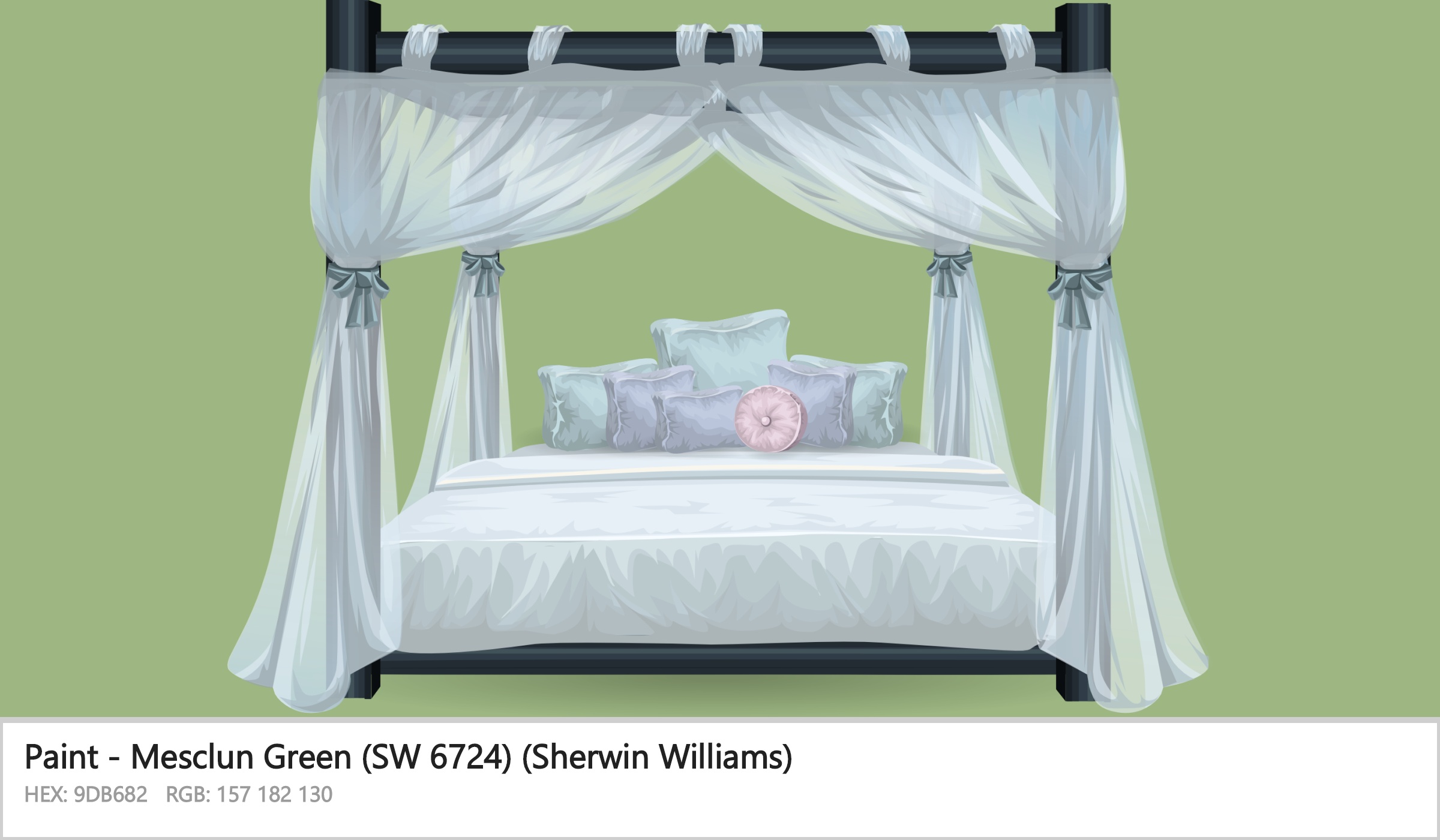 Sherwin Williams Mesclun Green (SW 6724) Paint color codes, similar ...