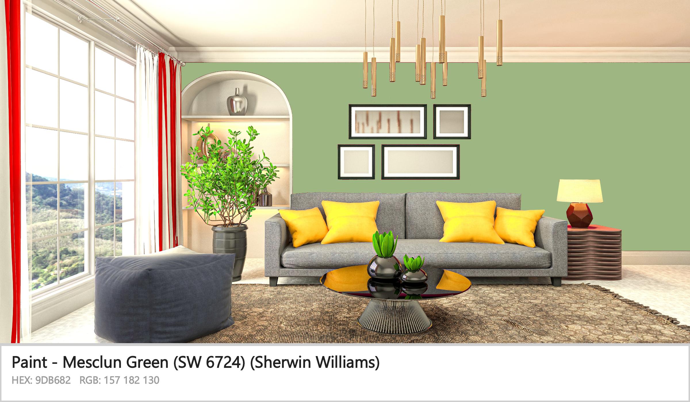 Sherwin Williams Mesclun Green (SW 6724) Paint color codes, similar ...