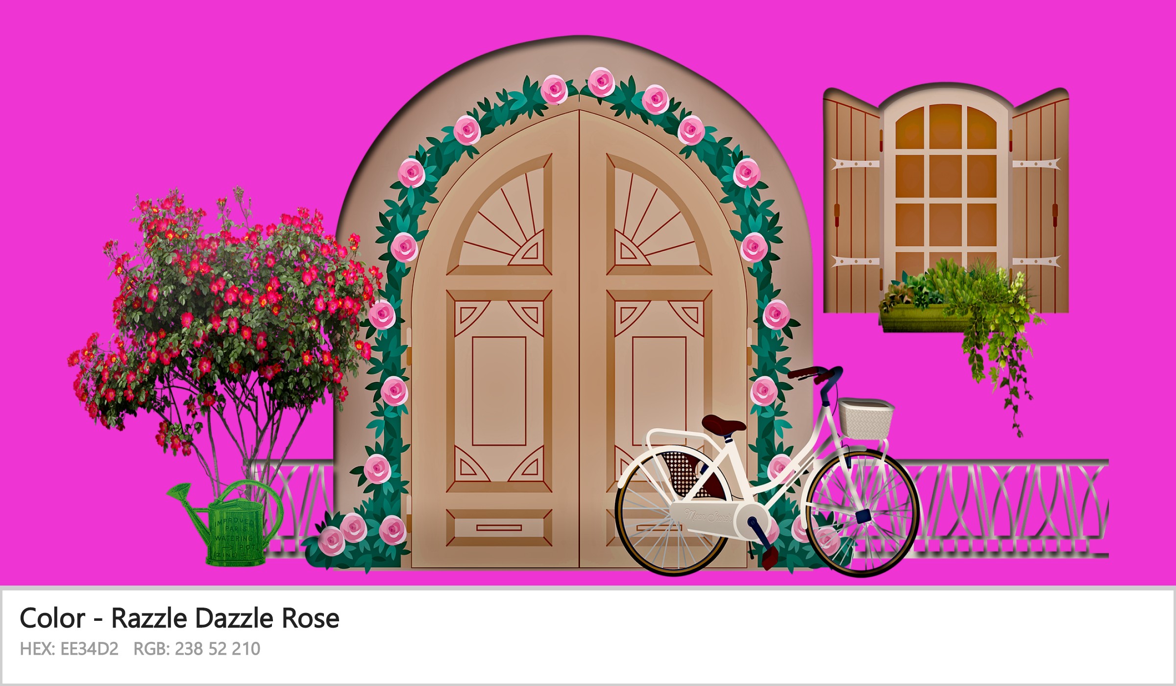 About Razzle Dazzle Rose Color Color codes, similar colors and paints