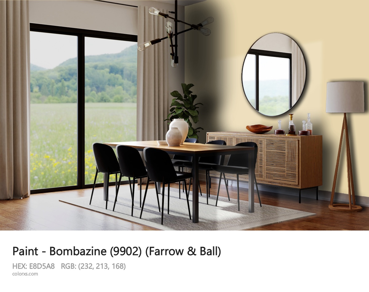 Farrow & Ball Bombazine (9902) Paint dining room design