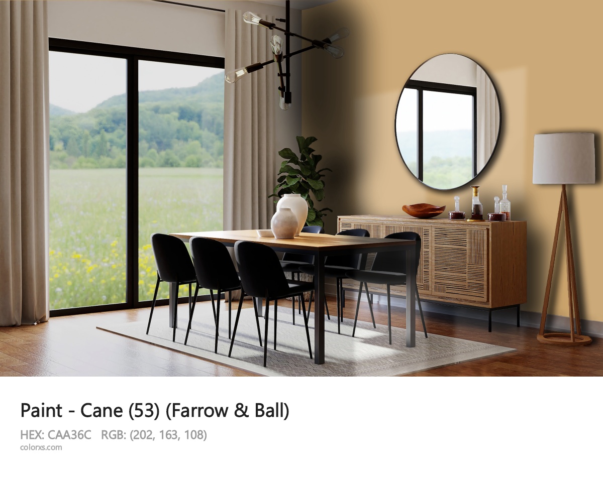 Farrow & Ball Cane (53) Paint dining room design