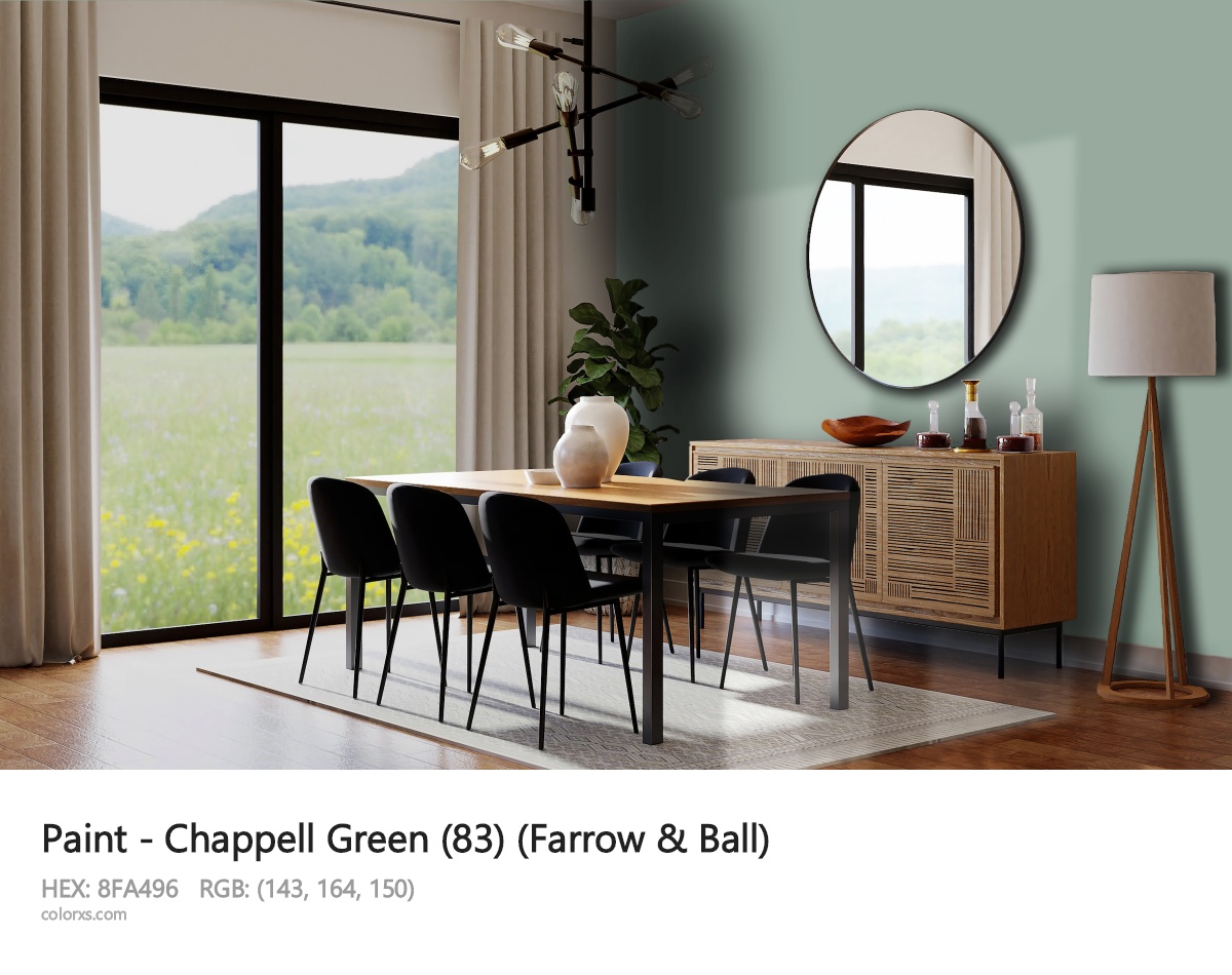 Farrow & Ball Chappell Green (83) Paint dining room design