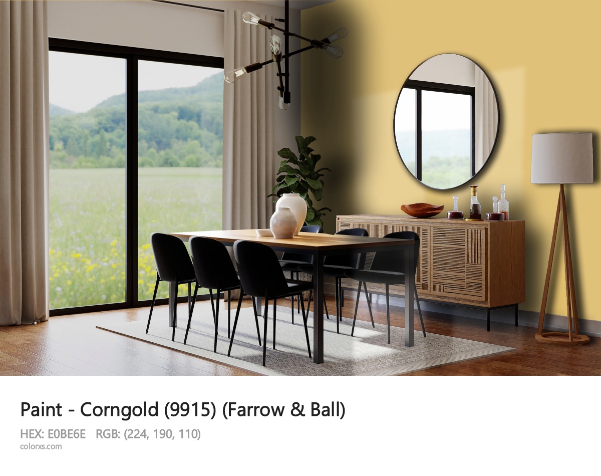Farrow & Ball Corngold (9915) Paint dining room design