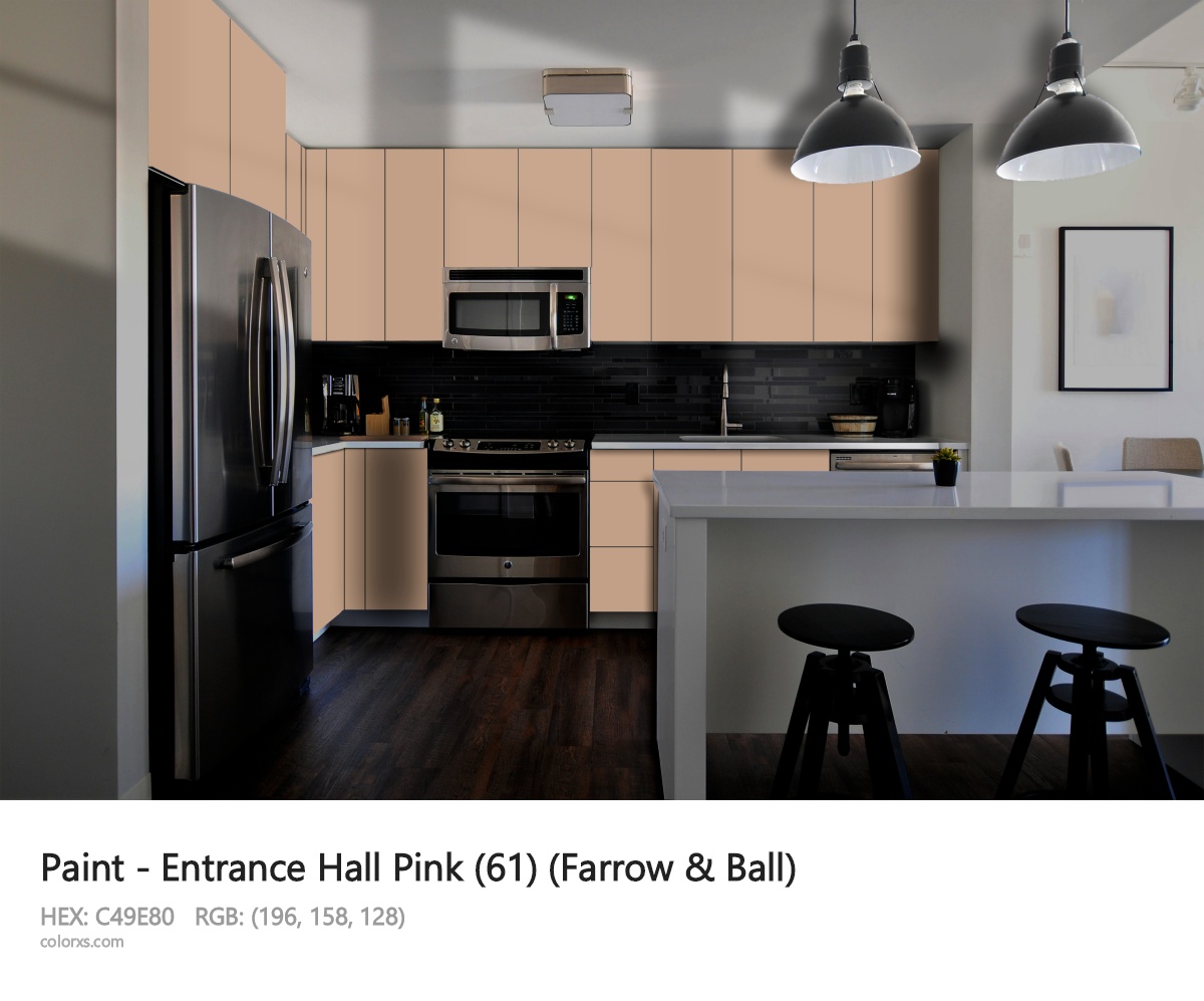 Farrow & Ball Entrance Hall Pink (61) Paint modular kitchen design