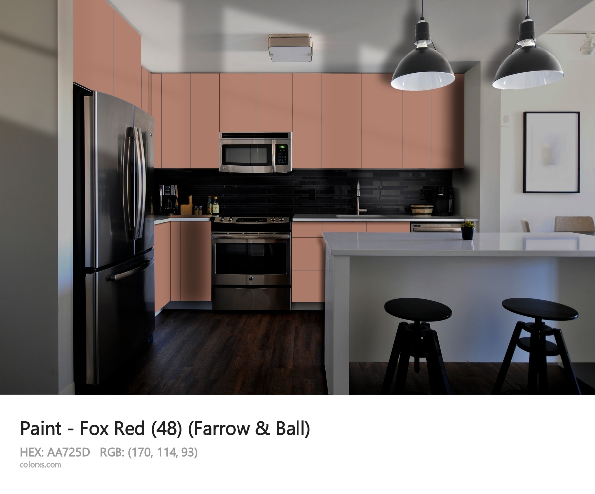 Farrow & Ball Fox Red (48) Paint modular kitchen design