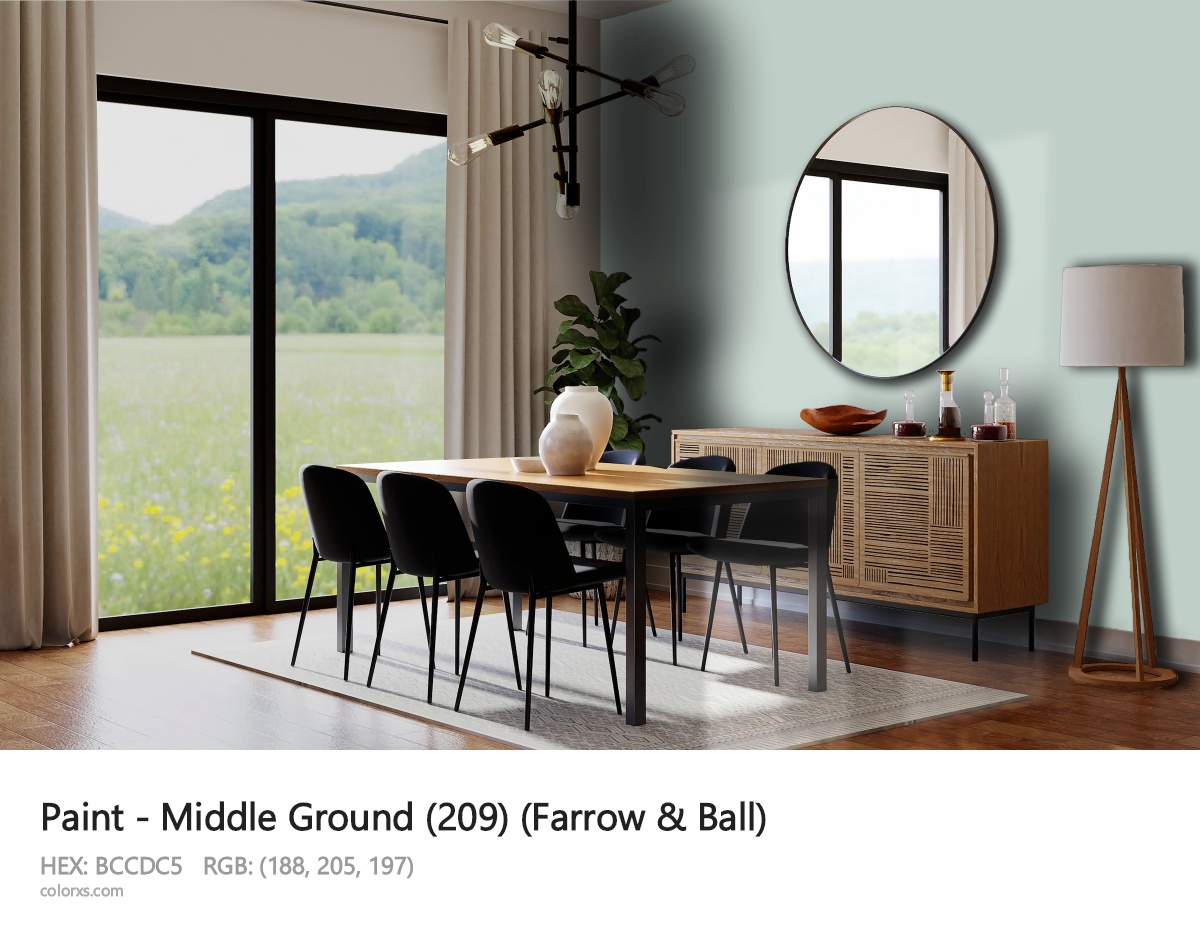 Farrow & Ball Middle Ground (209) Paint dining room design