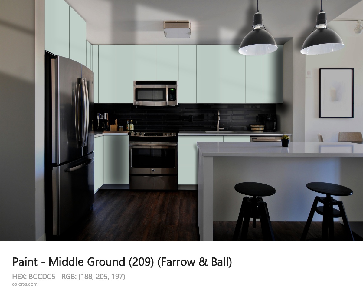 Farrow & Ball Middle Ground (209) Paint modular kitchen design