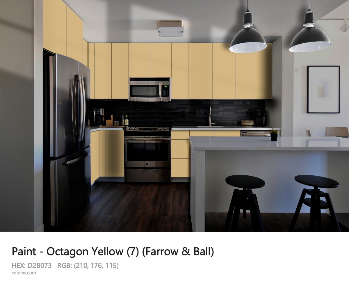 Farrow & Ball Octagon Yellow (7) Paint modular kitchen design