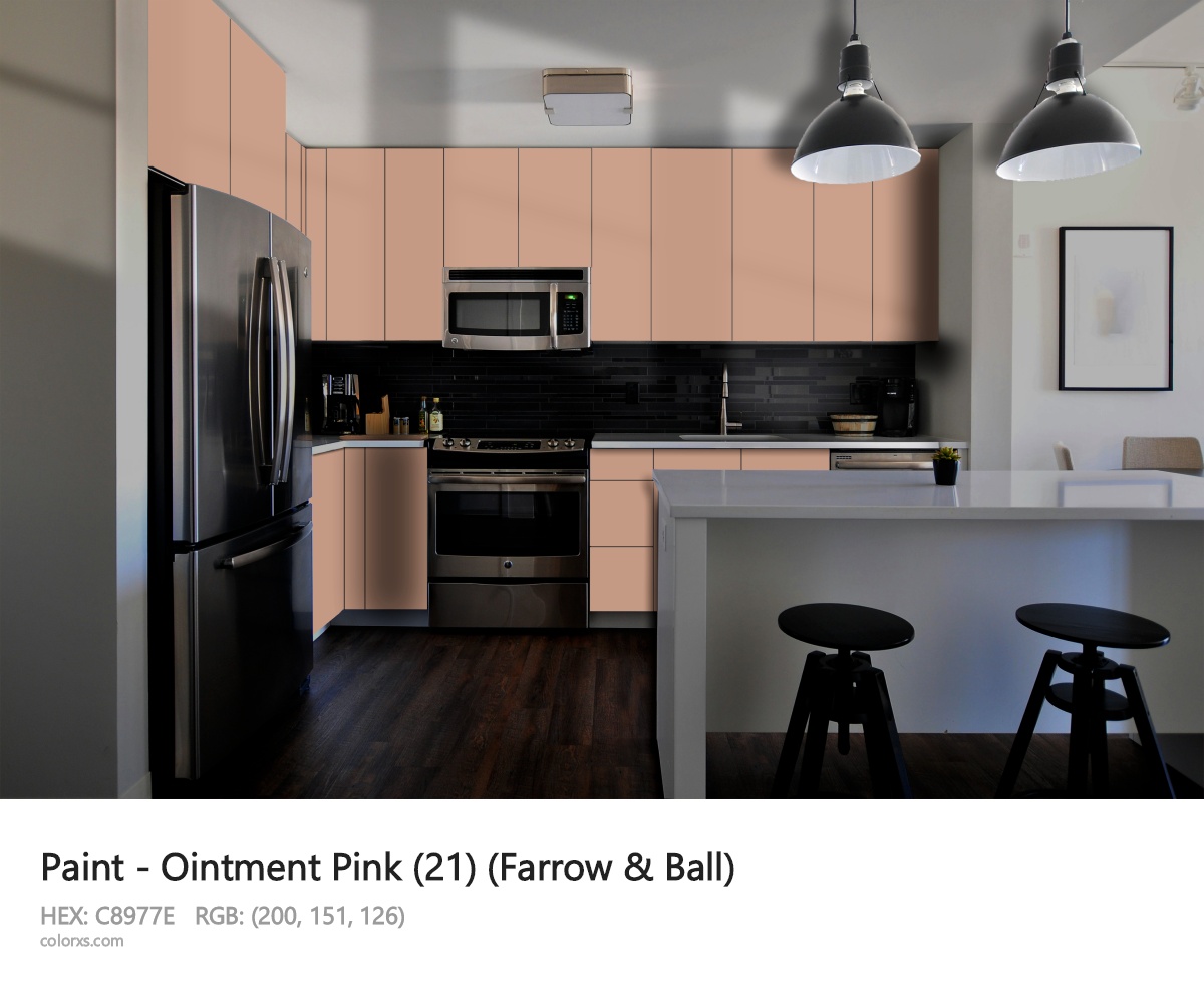Farrow & Ball Ointment Pink (21) Paint modular kitchen design