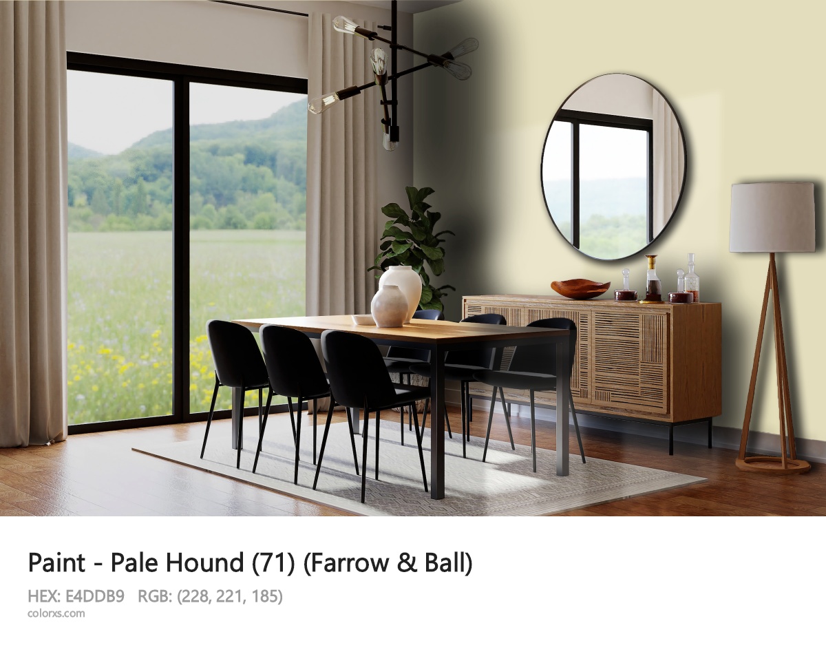 Farrow & Ball Pale Hound (71) Paint dining room design