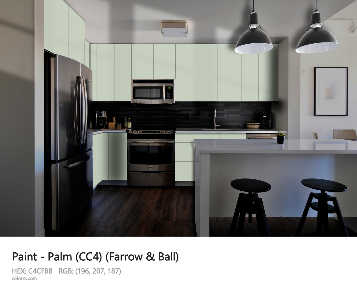 Farrow & Ball Palm (CC4) Paint modular kitchen design