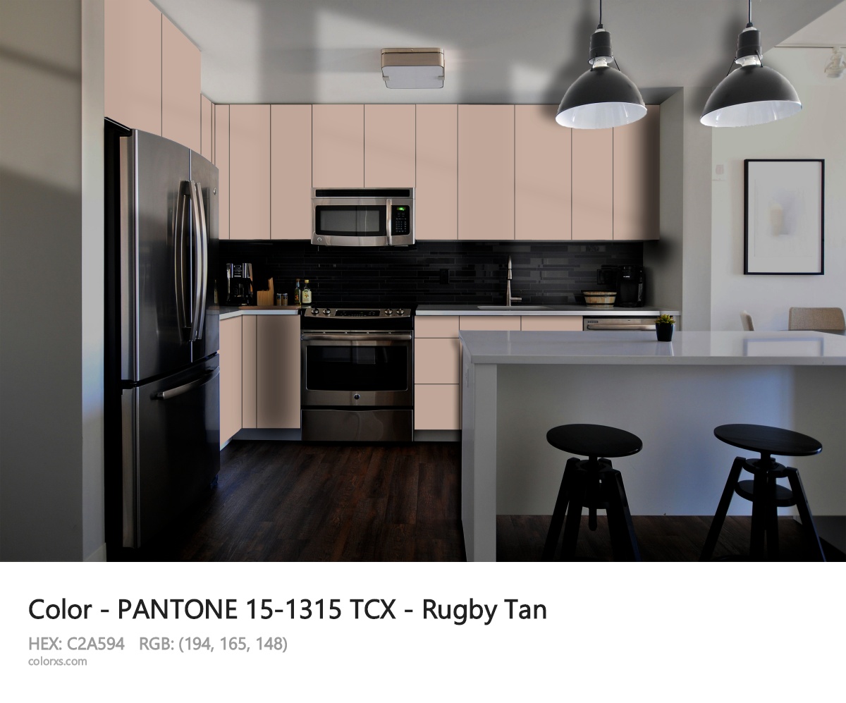 PANTONE 15-1315 TCX - Rugby Tan CMS modular kitchen design