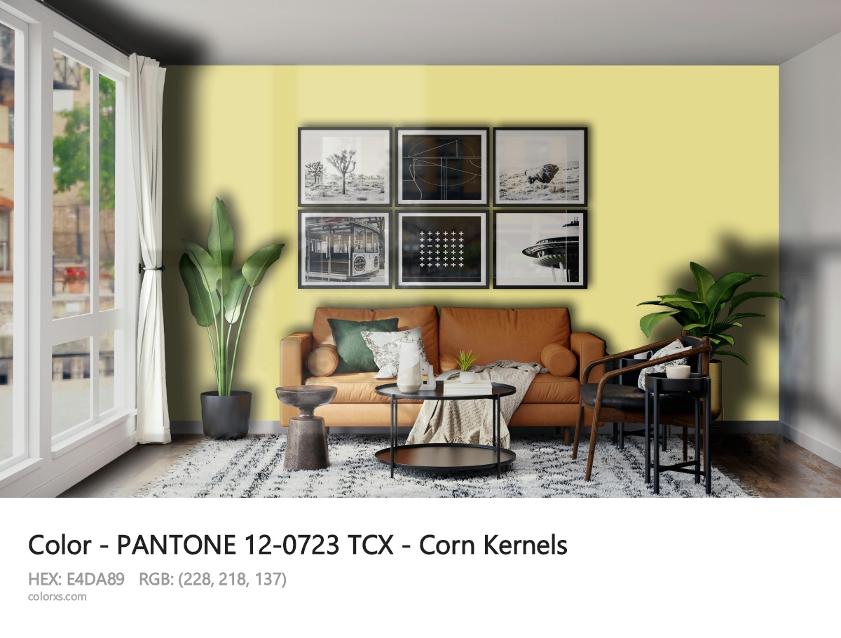 PANTONE 12-0723 TCX - Corn Kernels CMS modern minimalist living room interior