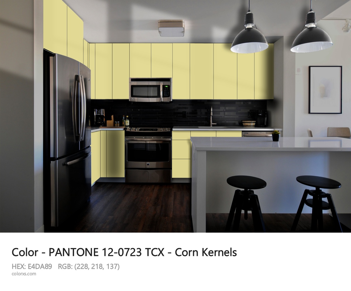 PANTONE 12-0723 TCX - Corn Kernels CMS modular kitchen design