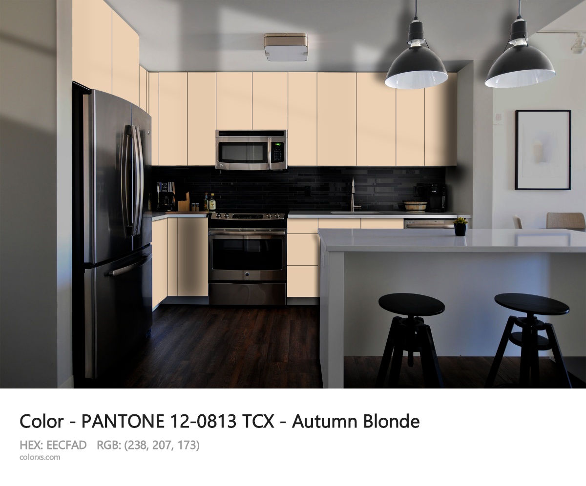 PANTONE 12-0813 TCX - Autumn Blonde CMS modular kitchen design