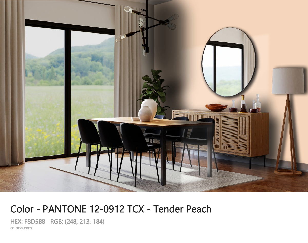 PANTONE 12-0912 TCX - Tender Peach CMS dining room design
