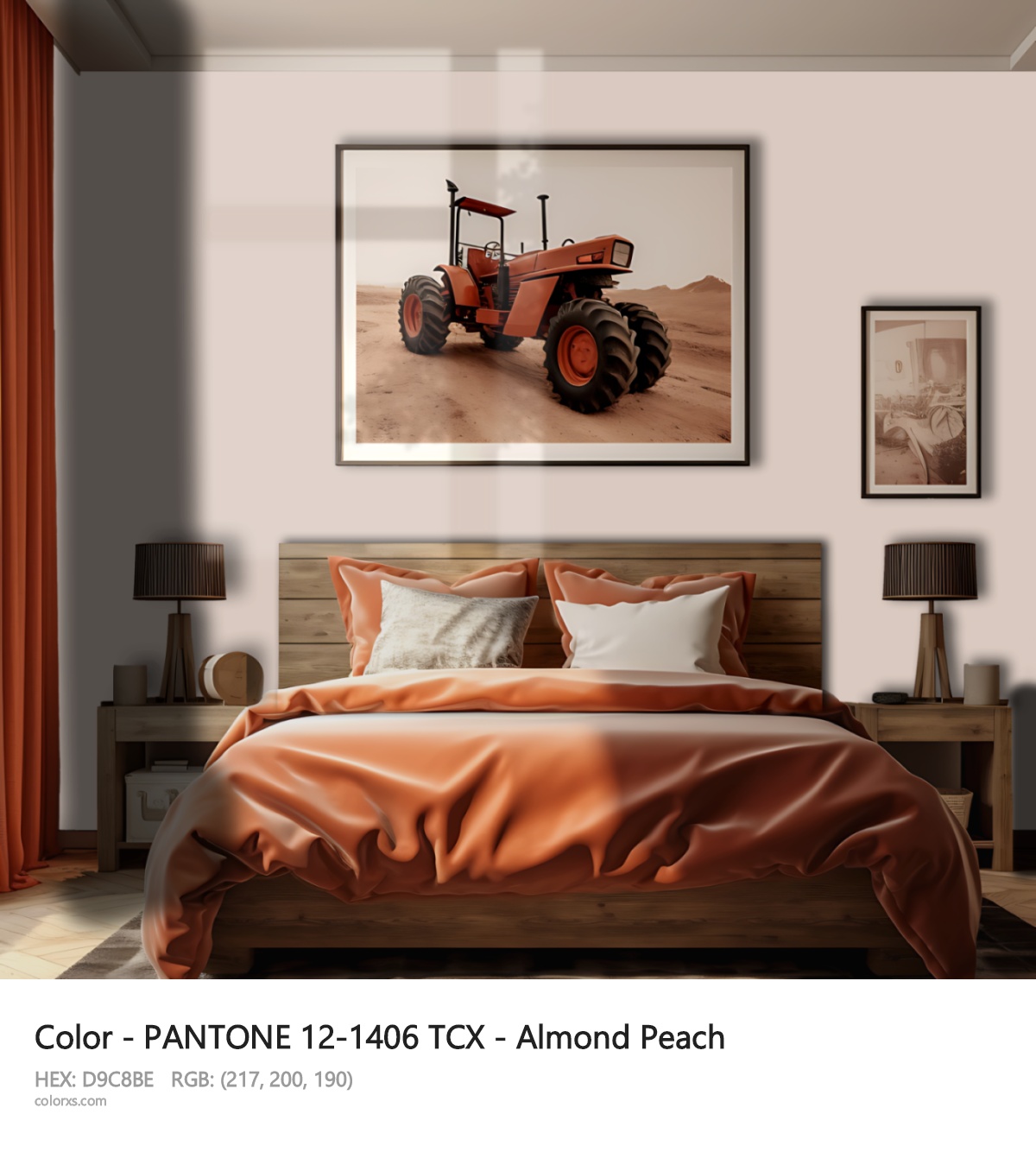 About PANTONE 12-1406 TCX - Almond Peach color - its meaning and example