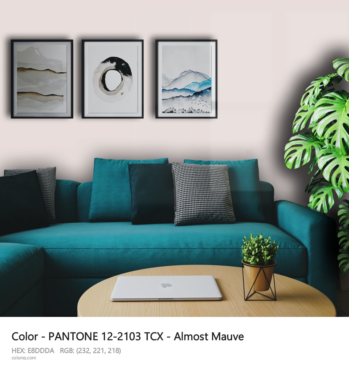 PANTONE 12-2103 TCX - Almost Mauve CMS cozy coffee corner interior