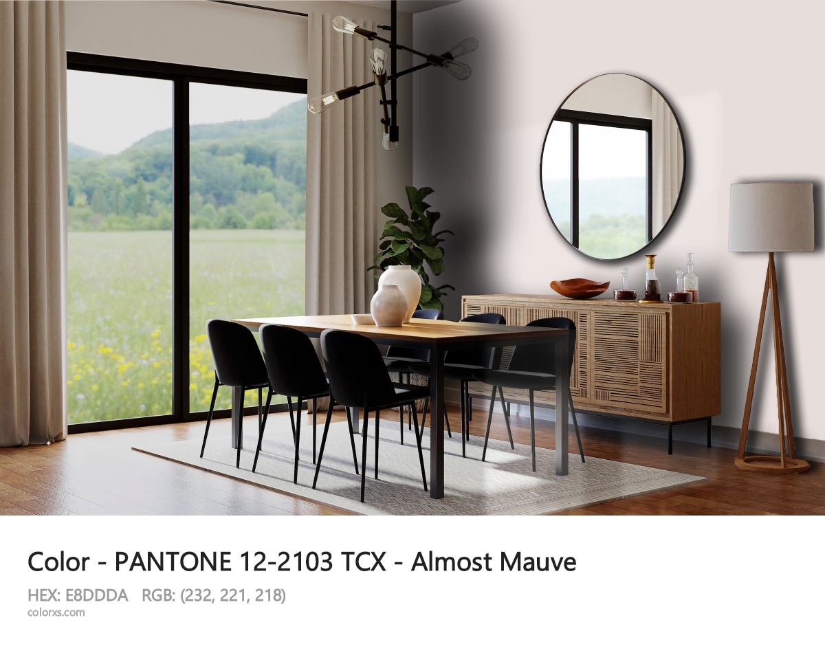 PANTONE 12-2103 TCX - Almost Mauve CMS dining room design