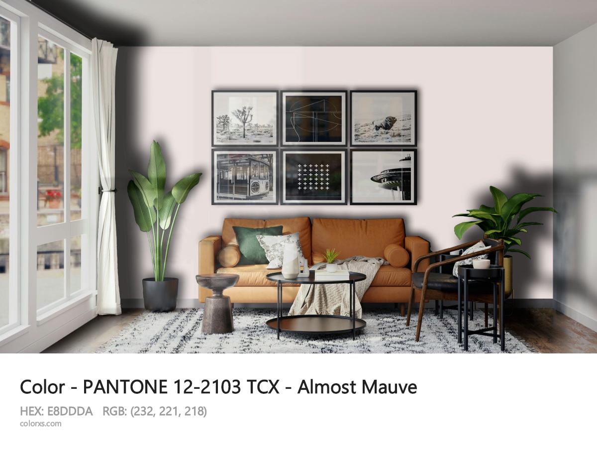 PANTONE 12-2103 TCX - Almost Mauve CMS modern minimalist living room interior