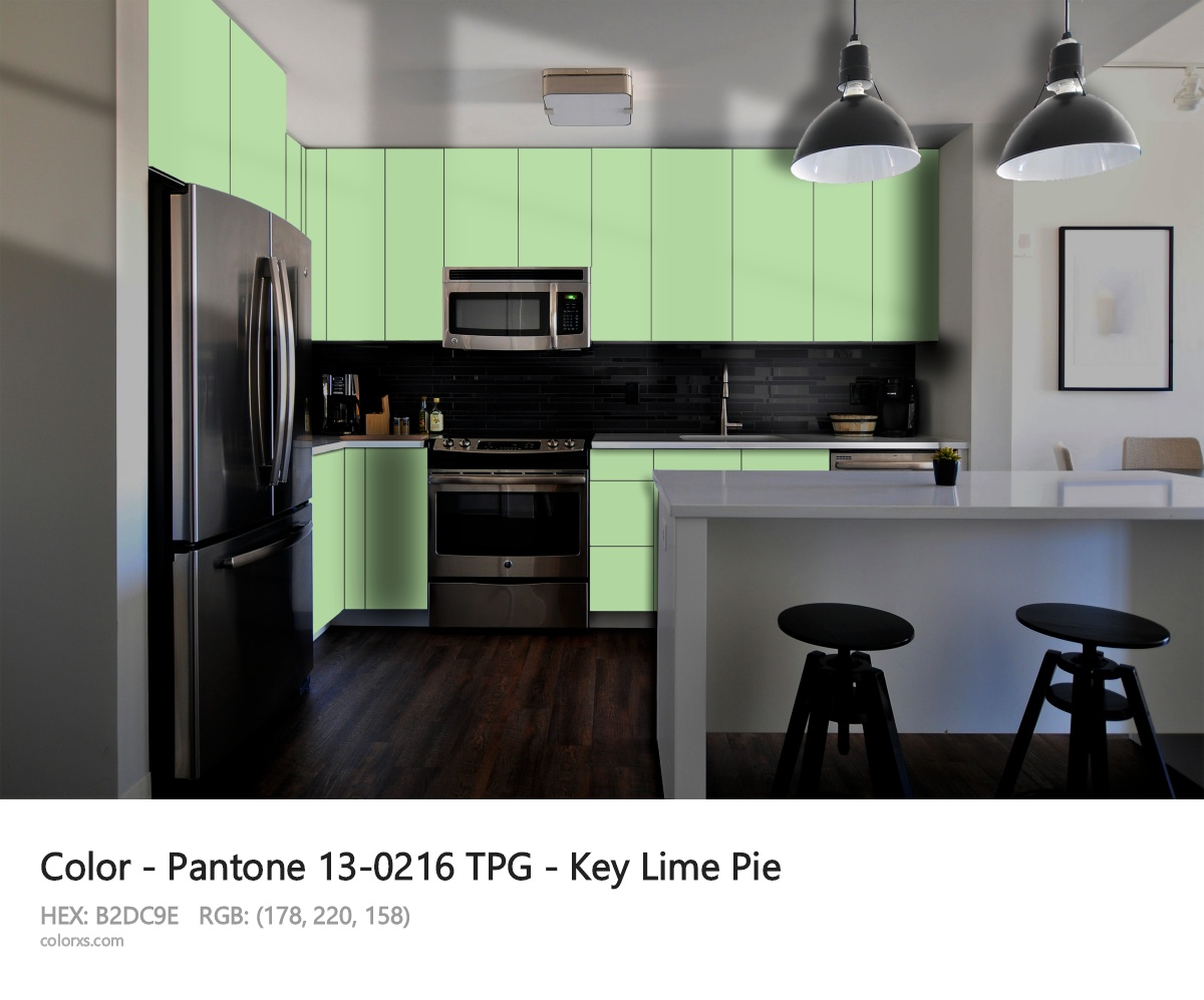Pantone 13-0216 TPG - Key Lime Pie CMS modular kitchen design