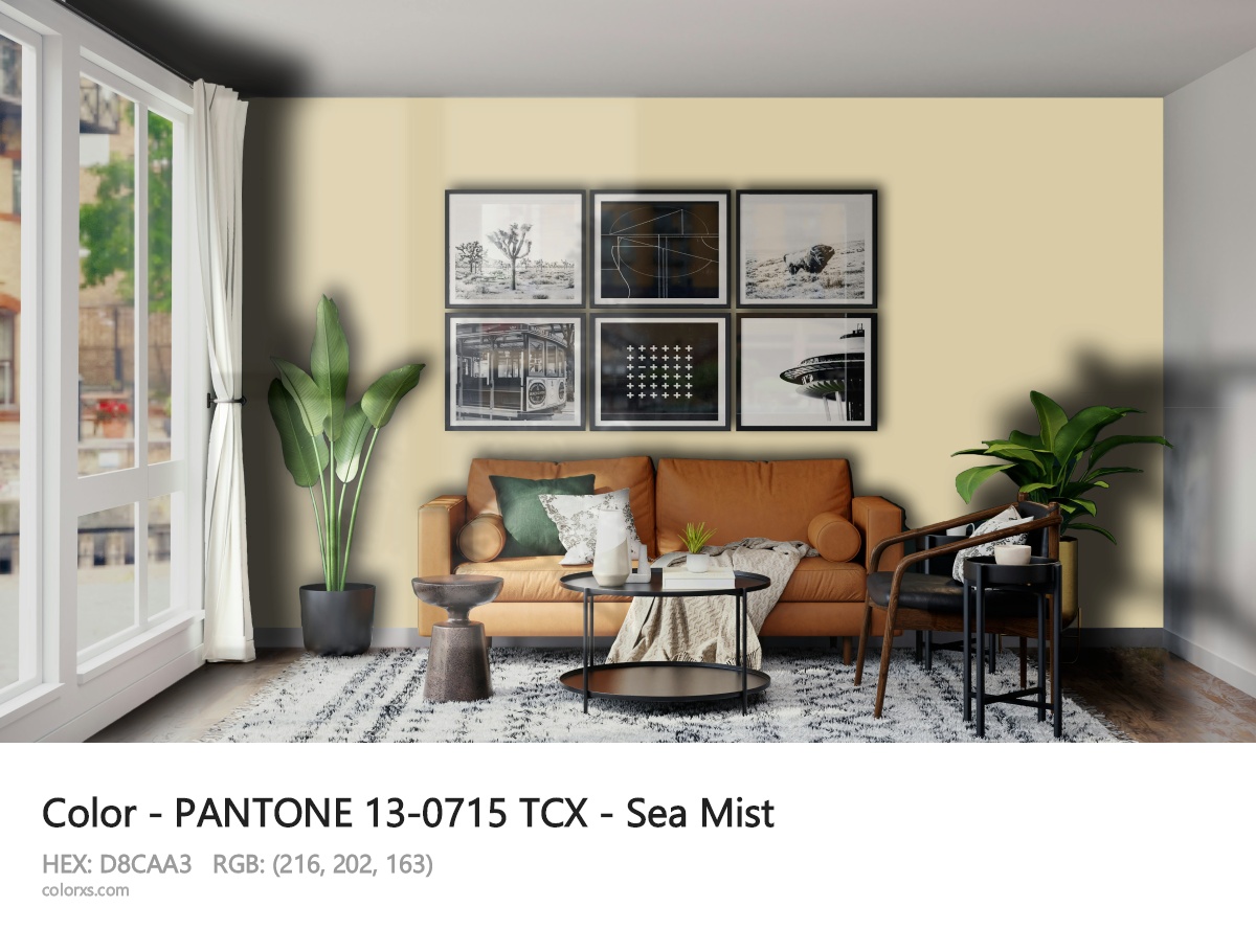 PANTONE 13-0715 TCX - Sea Mist CMS modern minimalist living room interior