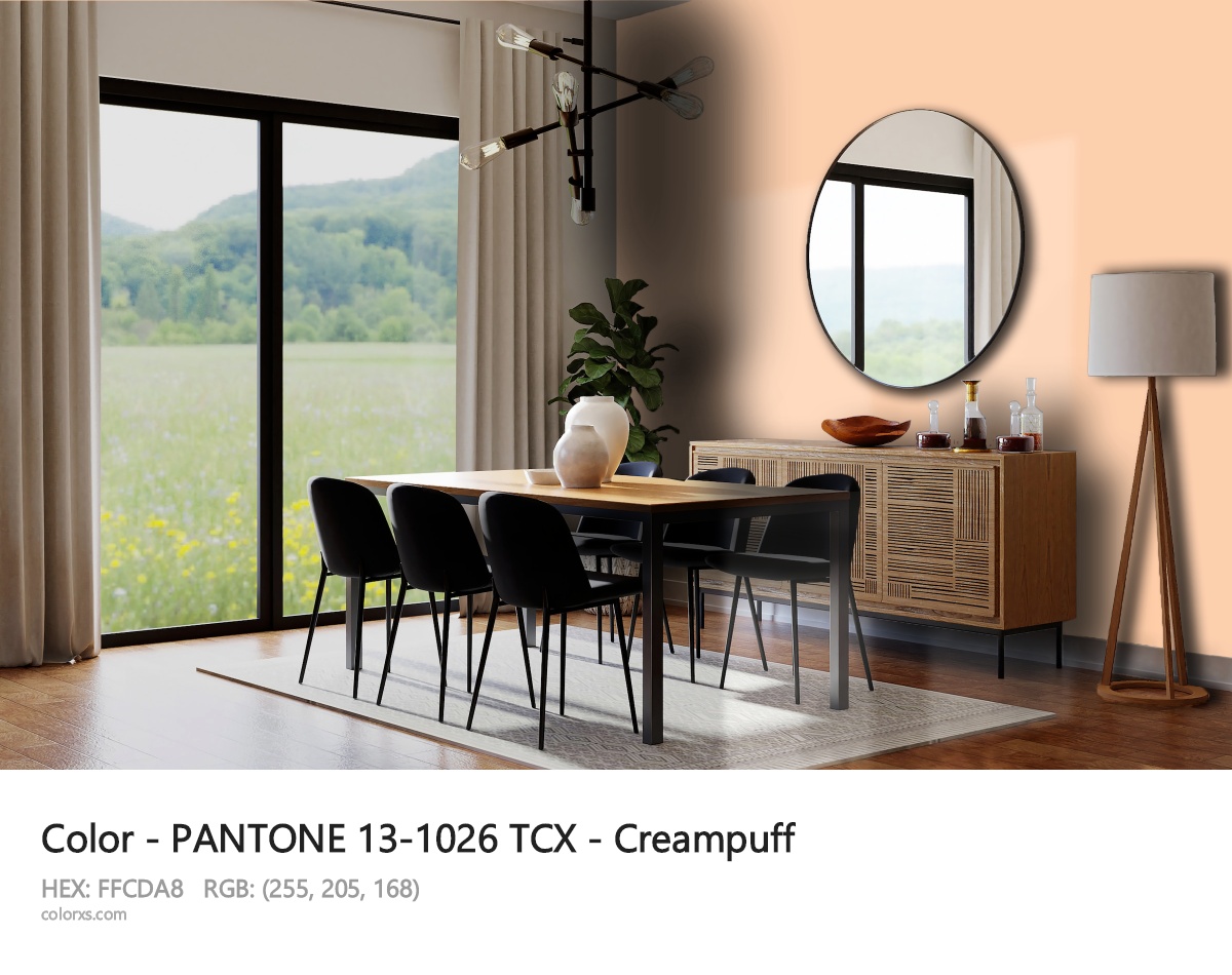 PANTONE 13-1026 TCX - Creampuff CMS dining room design