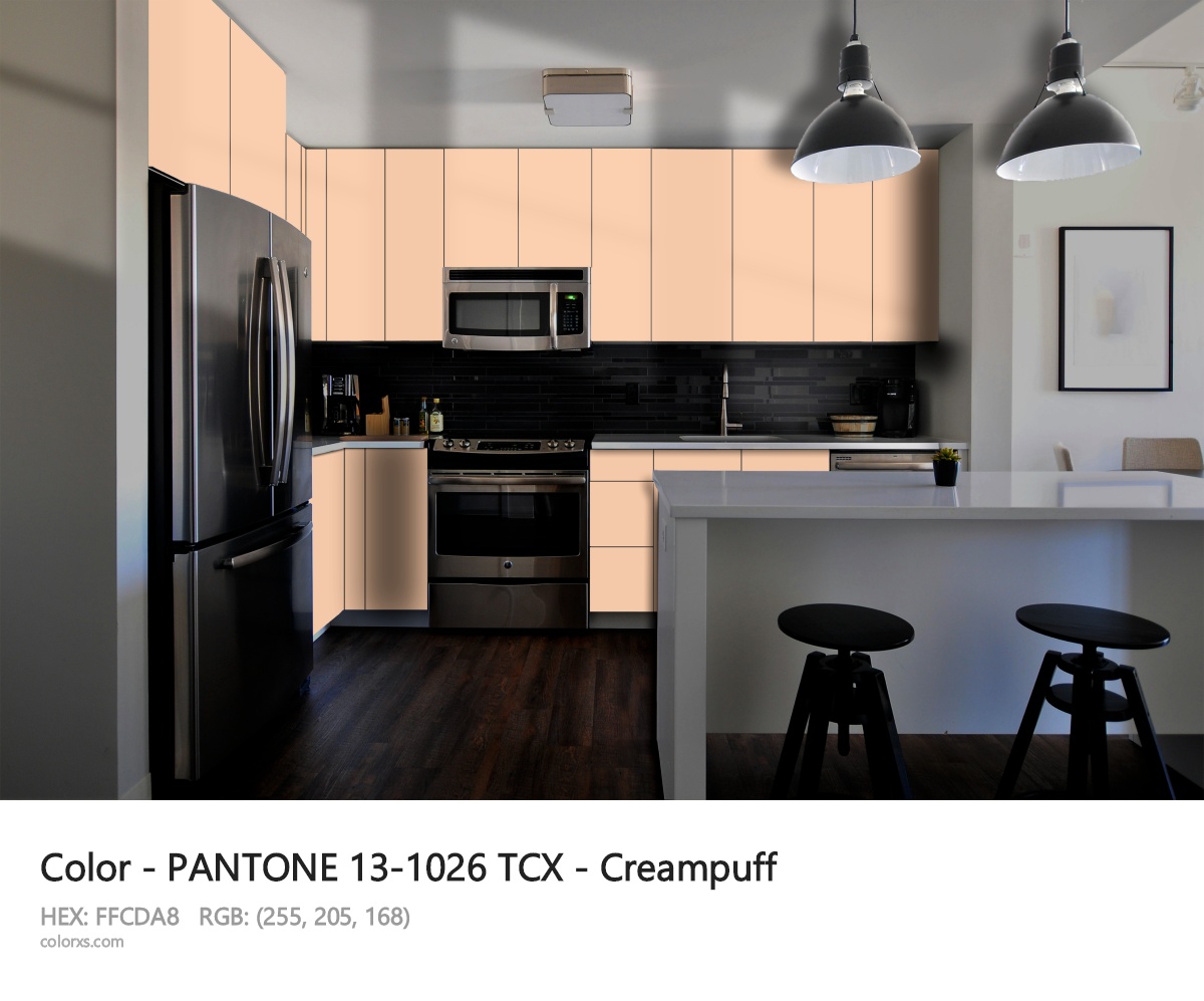 PANTONE 13-1026 TCX - Creampuff CMS modular kitchen design