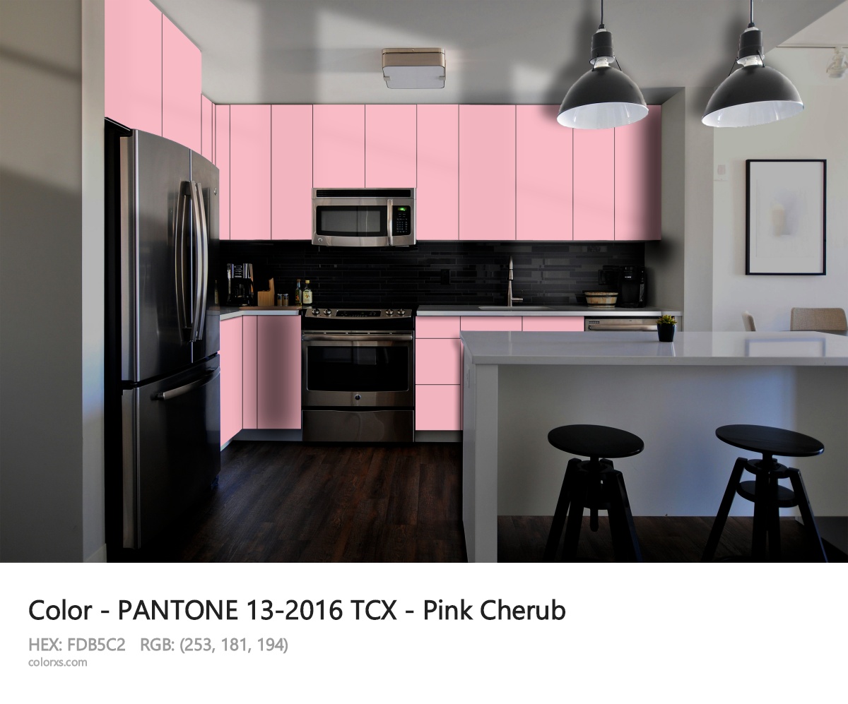 PANTONE 13-2016 TCX - Pink Cherub CMS modular kitchen design