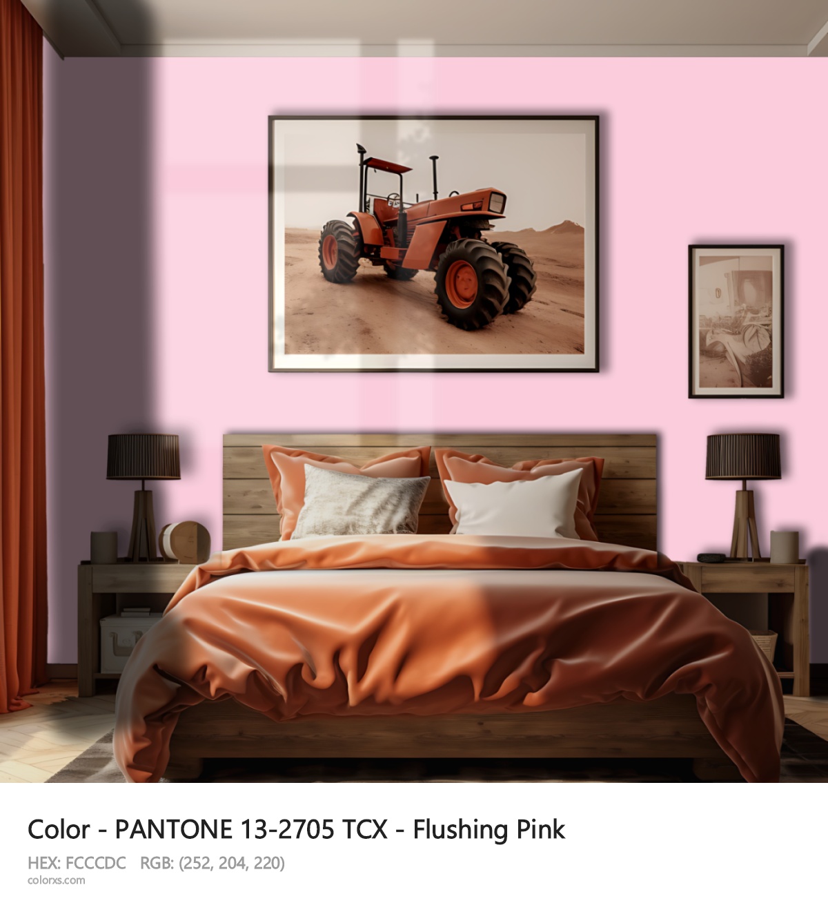 About PANTONE 13-2705 TCX - Flushing Pink color - its meaning and example