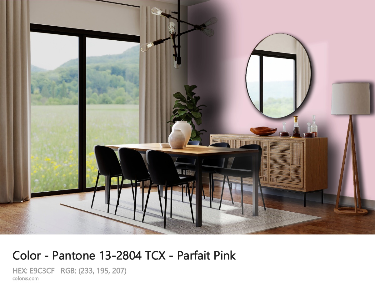Pantone 13-2804 TCX - Parfait Pink CMS dining room design