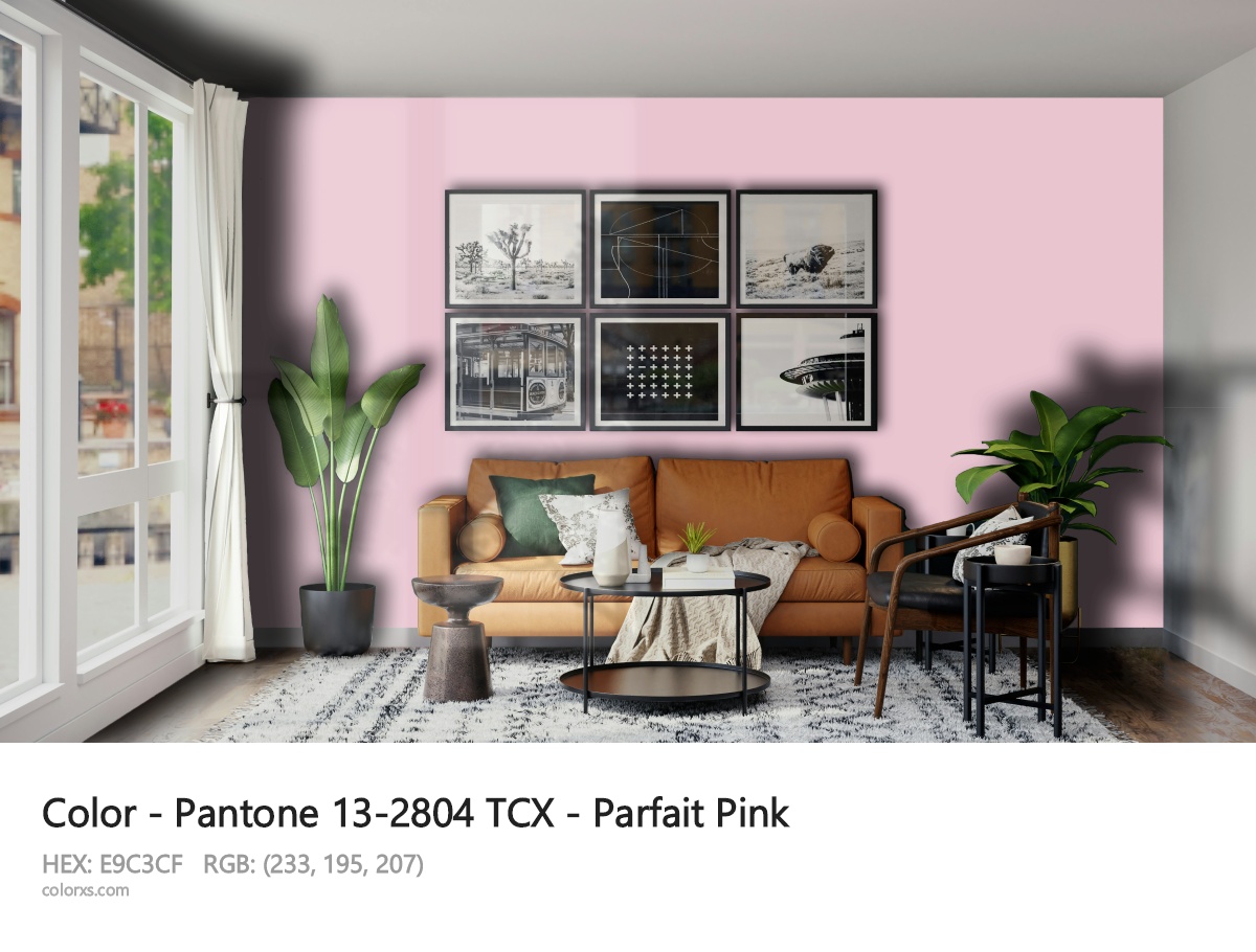 Pantone 13-2804 TCX - Parfait Pink CMS modern minimalist living room interior