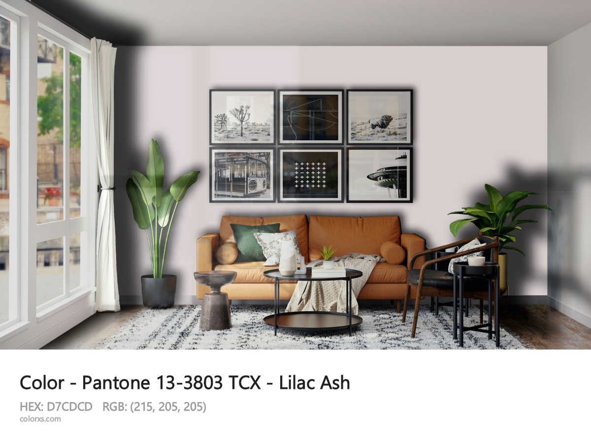 Pantone 13-3803 TCX - Lilac Ash CMS modern minimalist living room interior