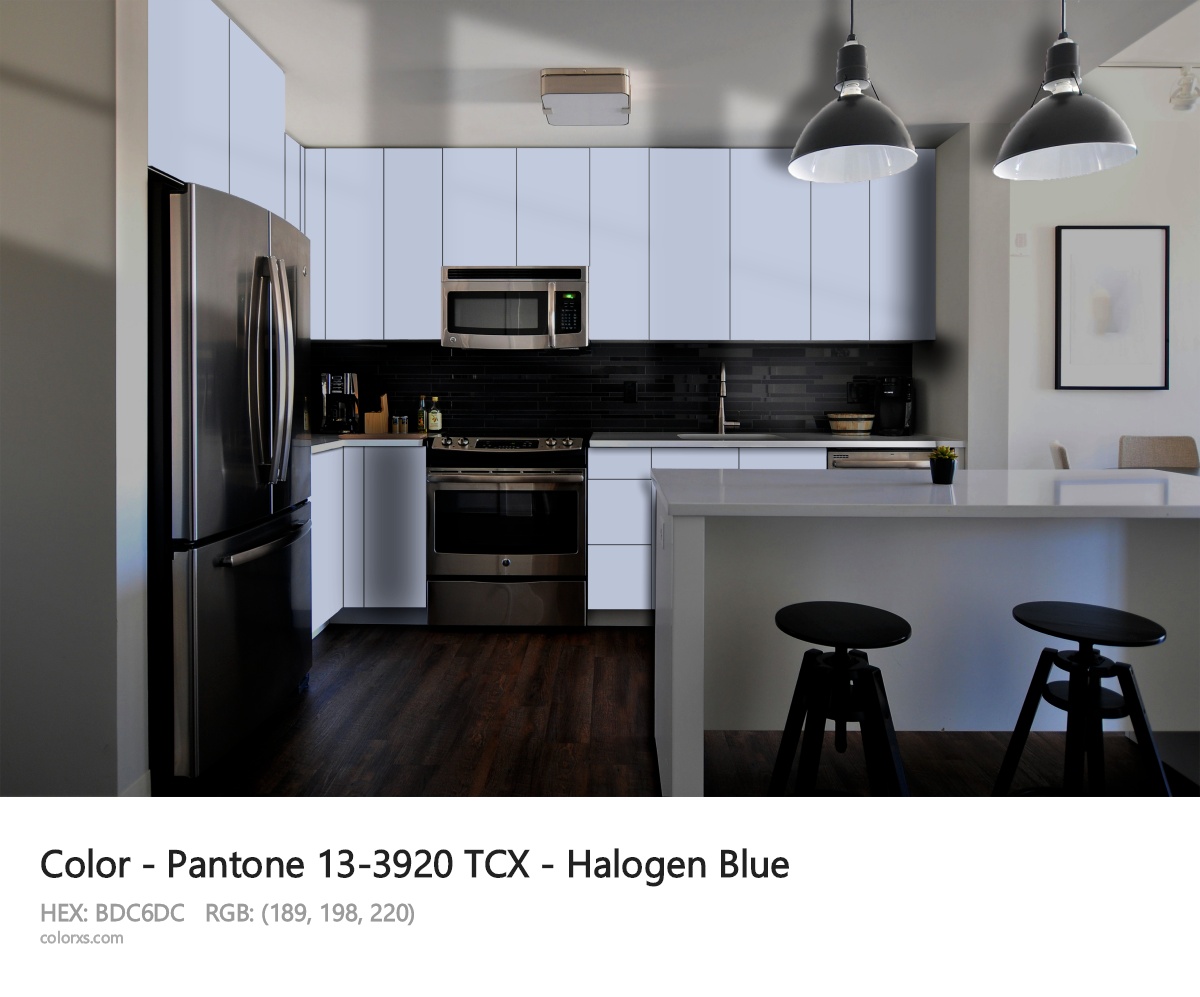 Pantone 13-3920 TCX - Halogen Blue CMS modular kitchen design