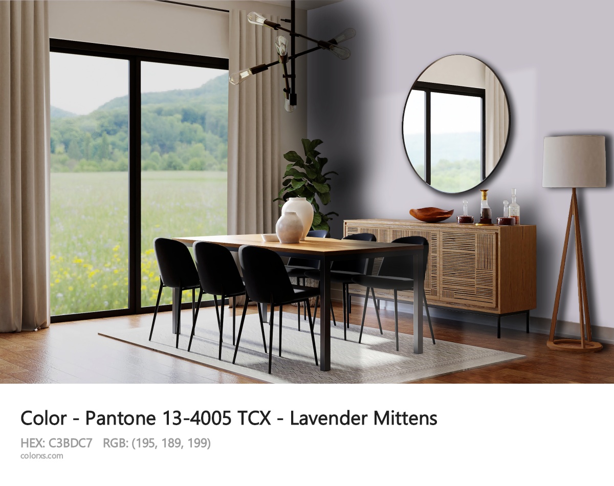 Pantone 13-4005 TCX - Lavender Mittens CMS dining room design