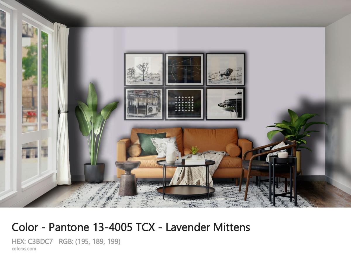 Pantone 13-4005 TCX - Lavender Mittens CMS modern minimalist living room interior