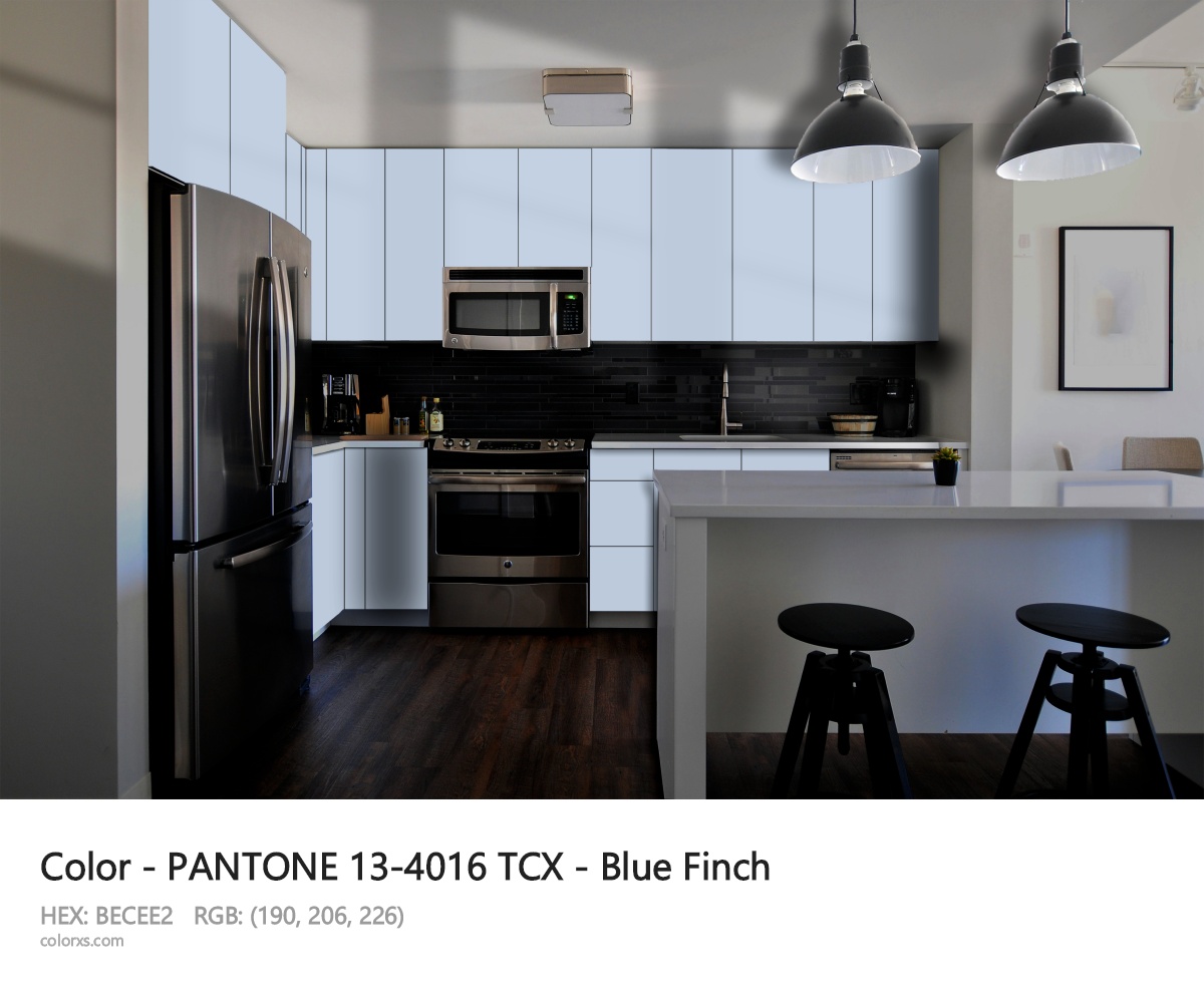 PANTONE 13-4016 TCX - Blue Finch CMS modular kitchen design