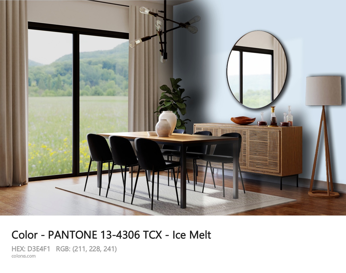 PANTONE 13-4306 TCX - Ice Melt CMS dining room design