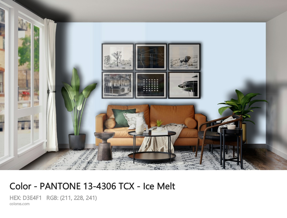 PANTONE 13-4306 TCX - Ice Melt CMS modern minimalist living room interior