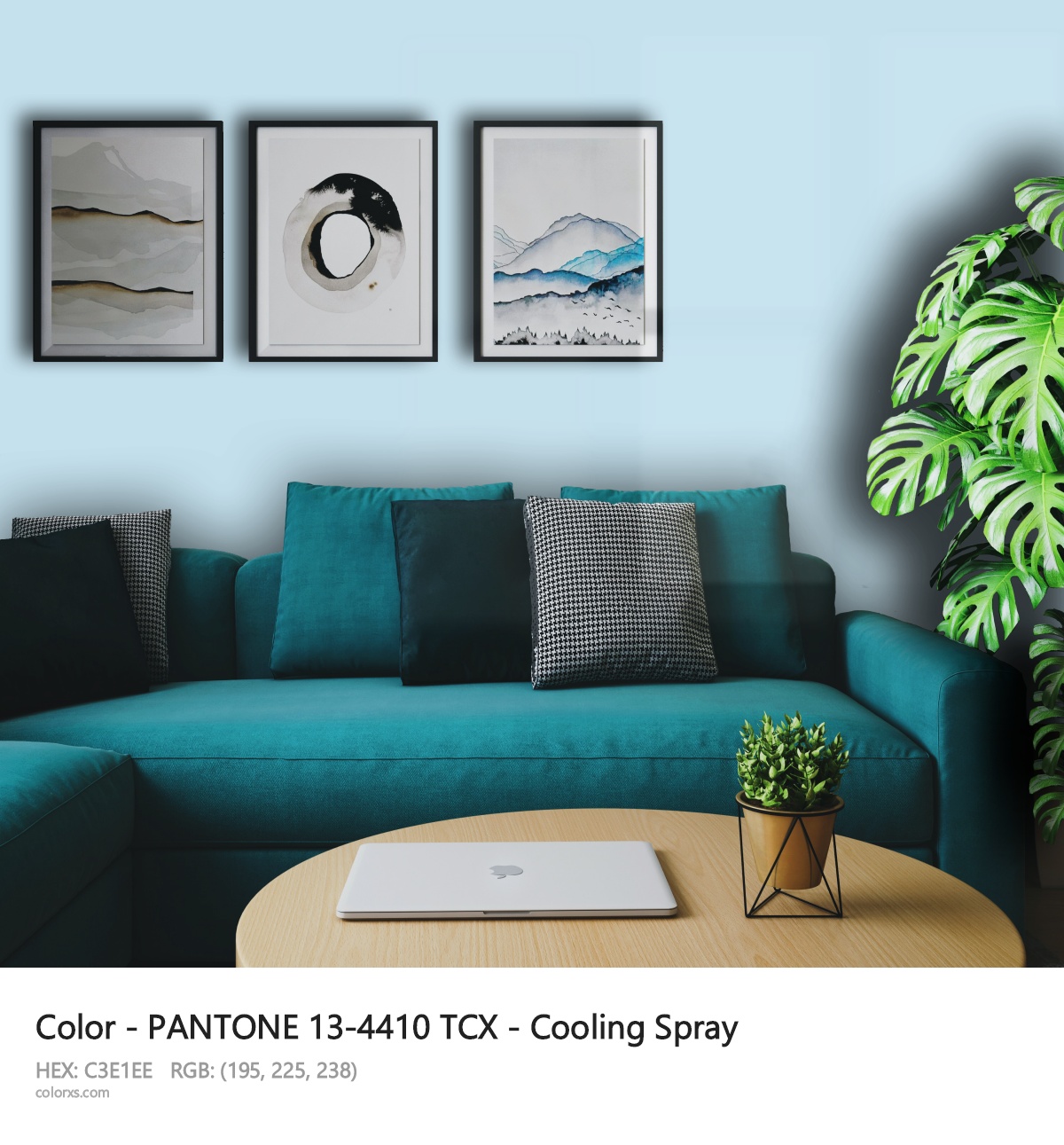 PANTONE 13-4410 TCX - Cooling Spray CMS cozy coffee corner interior