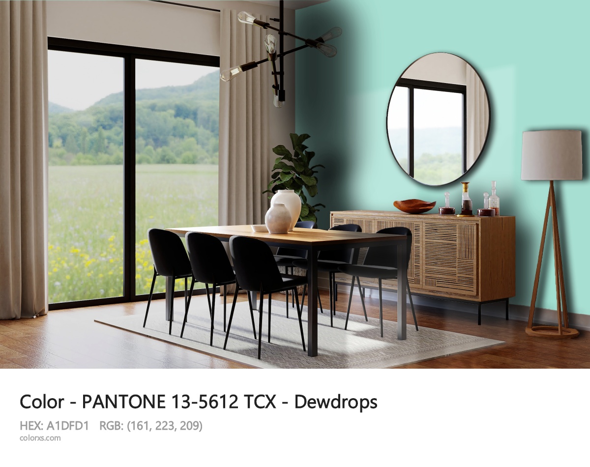 PANTONE 13-5612 TCX - Dewdrops CMS dining room design