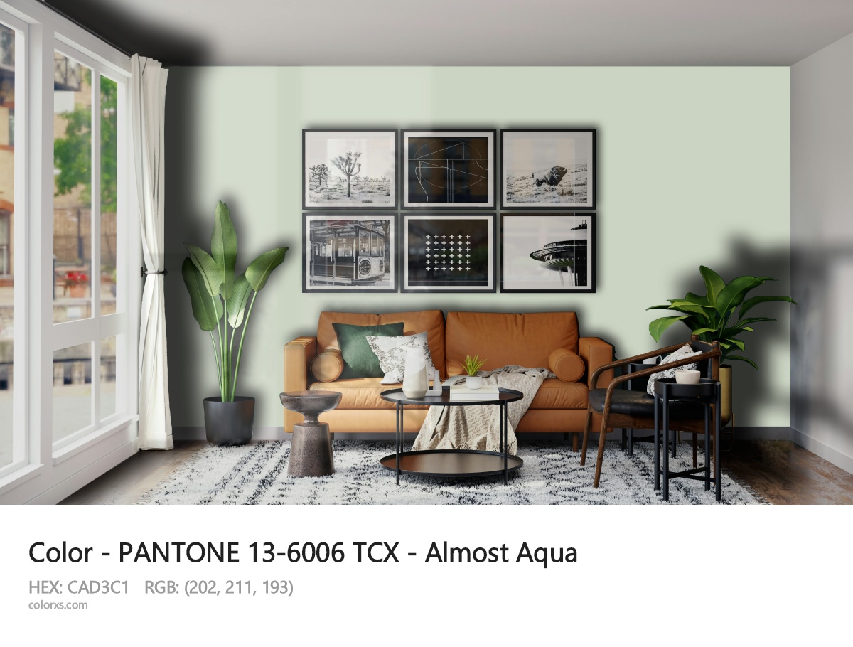 PANTONE 13-6006 TCX - Almost Aqua CMS modern minimalist living room interior