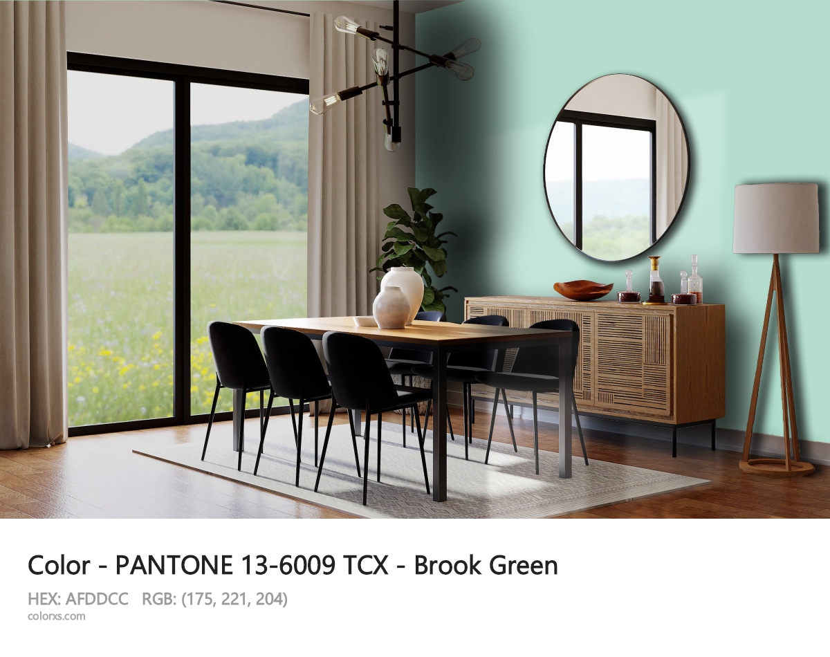 PANTONE 13-6009 TCX - Brook Green CMS dining room design