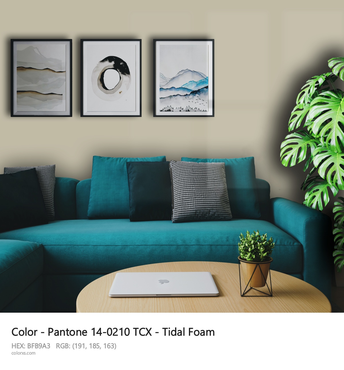 Pantone 14-0210 TCX - Tidal Foam CMS cozy coffee corner interior