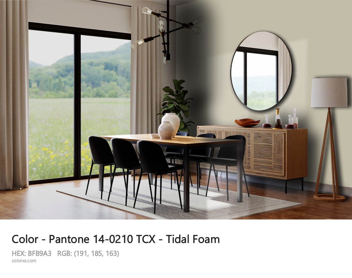 Pantone 14-0210 TCX - Tidal Foam CMS dining room design
